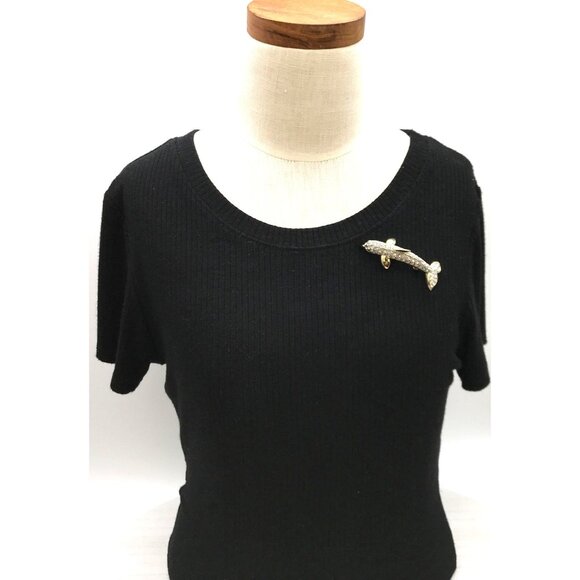 Dolphin Crystal Rhinestone Brooch Pin Jewelry Elegant Accessory - Picture 8 of 15